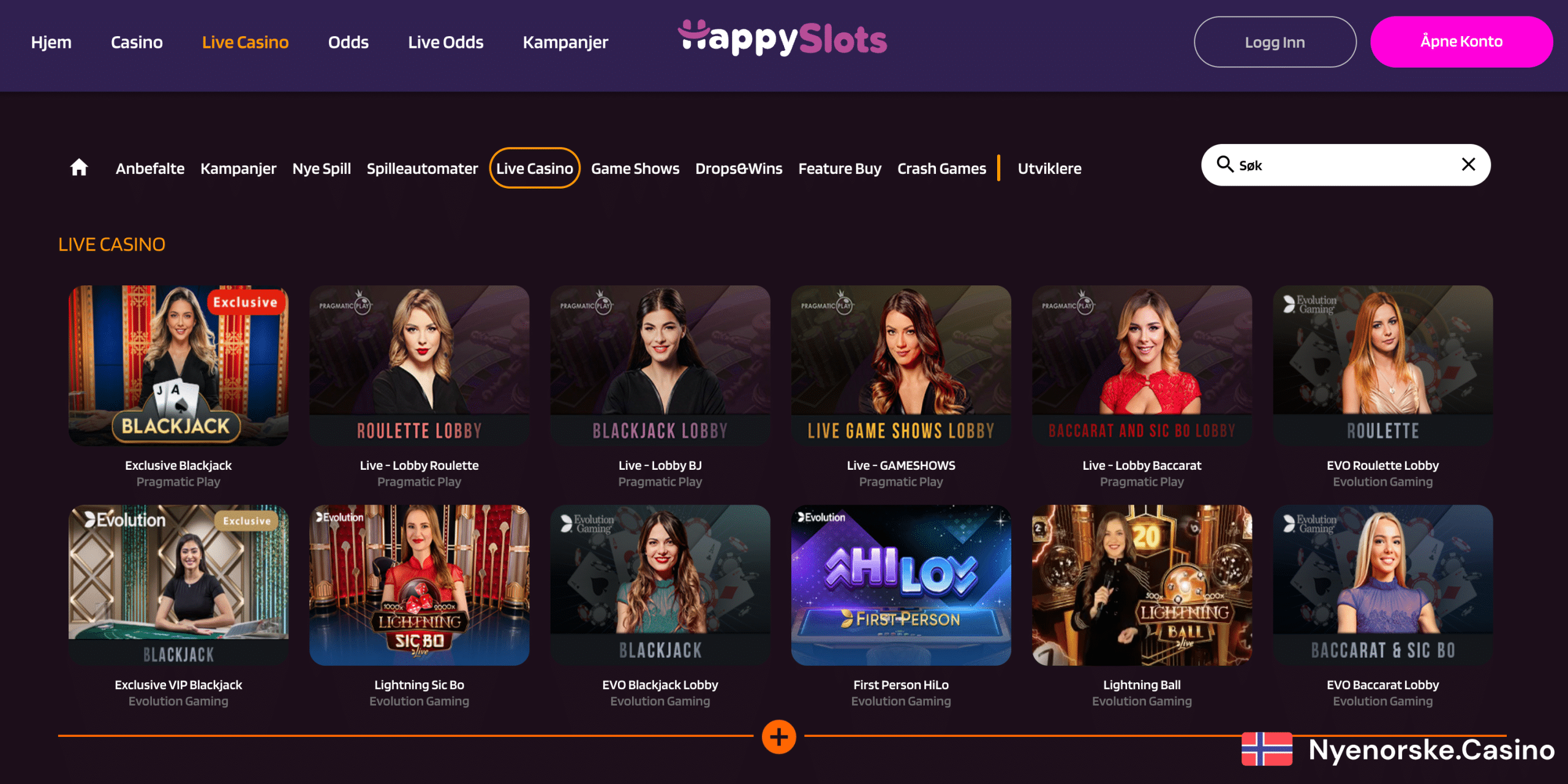 HappySlots Live Casino