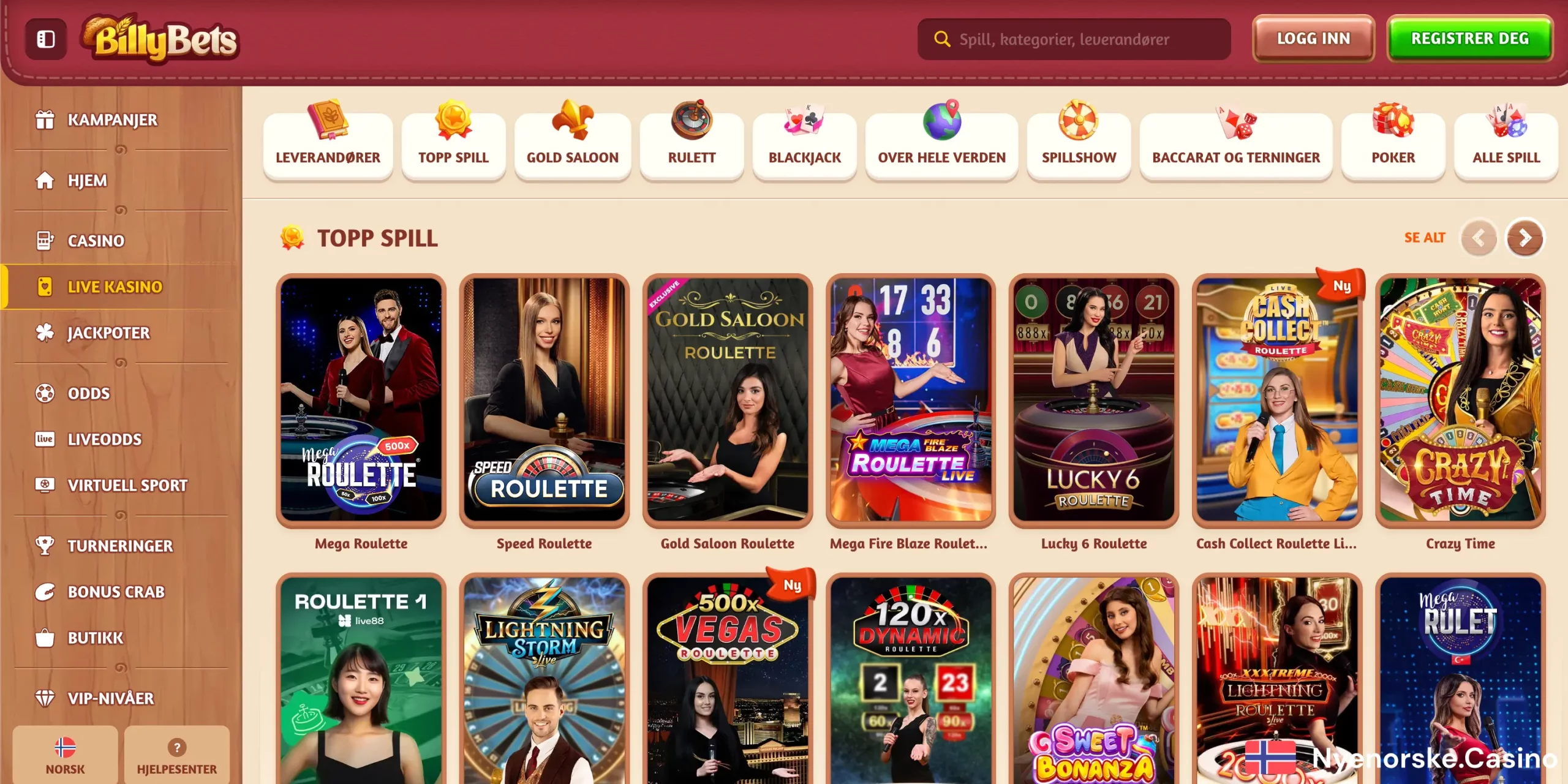 Live Casino BillyBets